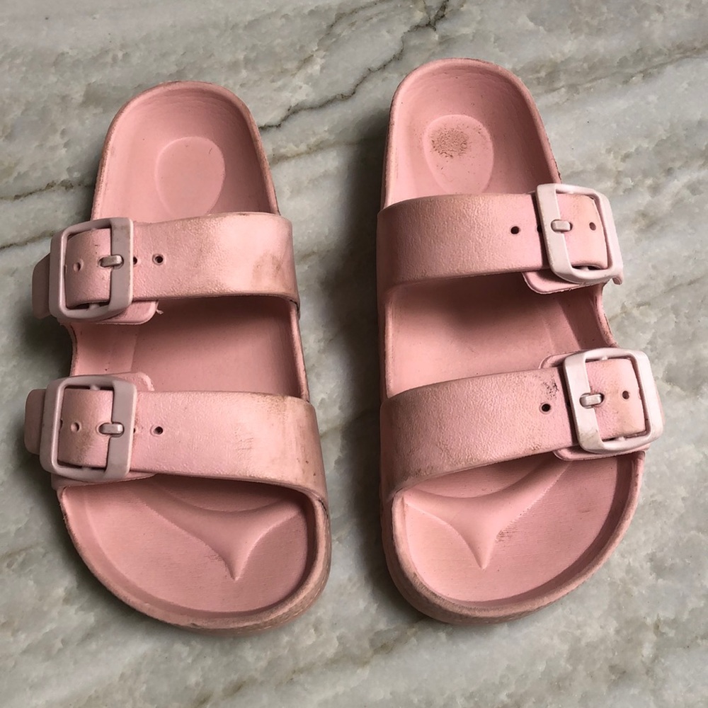 Pink Birkenstock style sandals